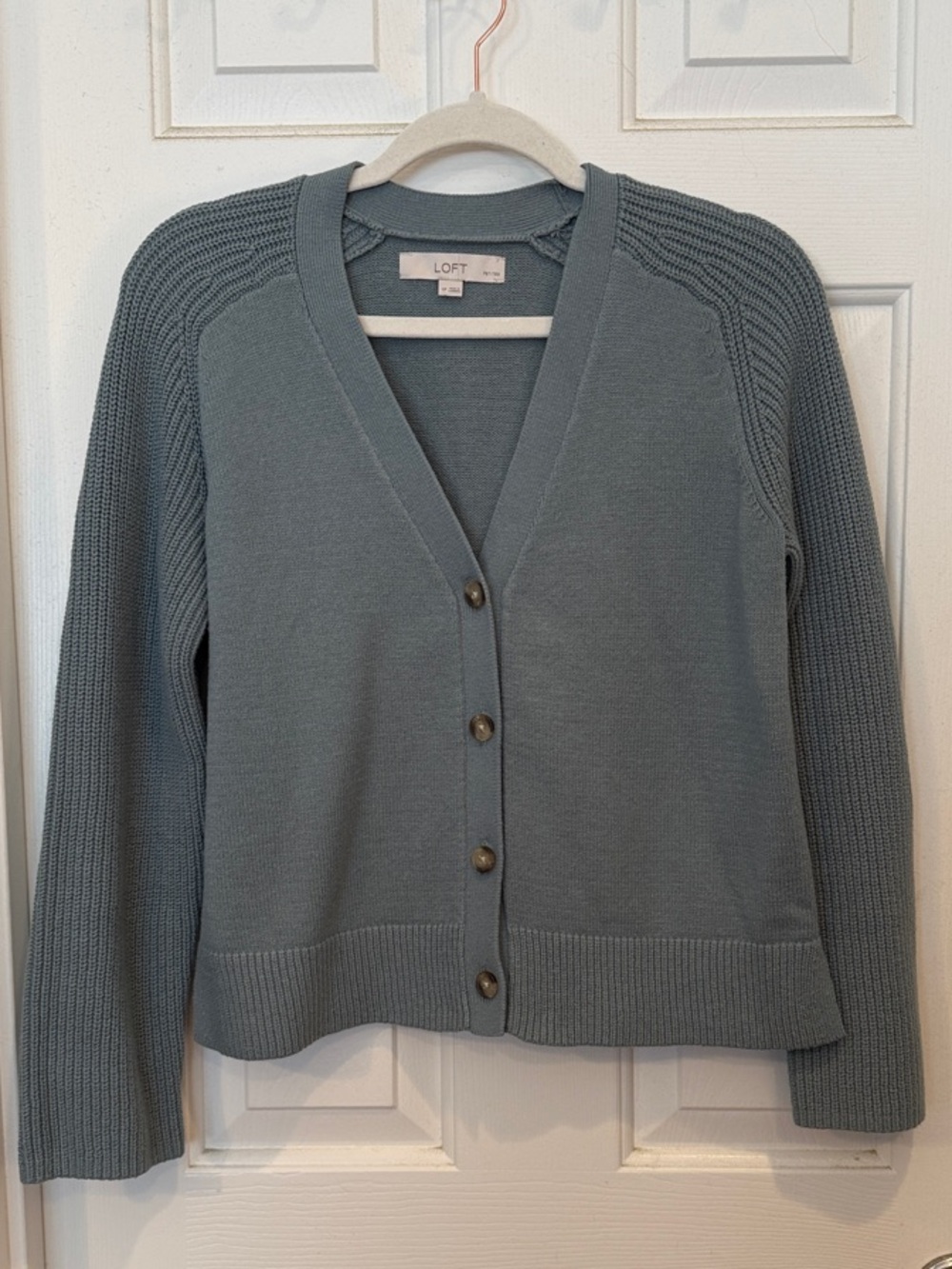 LOFT “petite” V-Neck Button Front Cardigan
